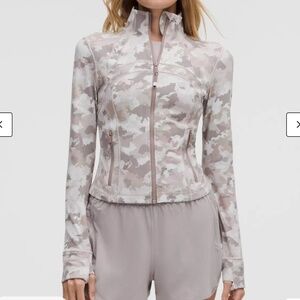 NWOT Lululemon Define Cropped Jacket Nulu (Thawed Camo Warm Ash Grey Multi)
